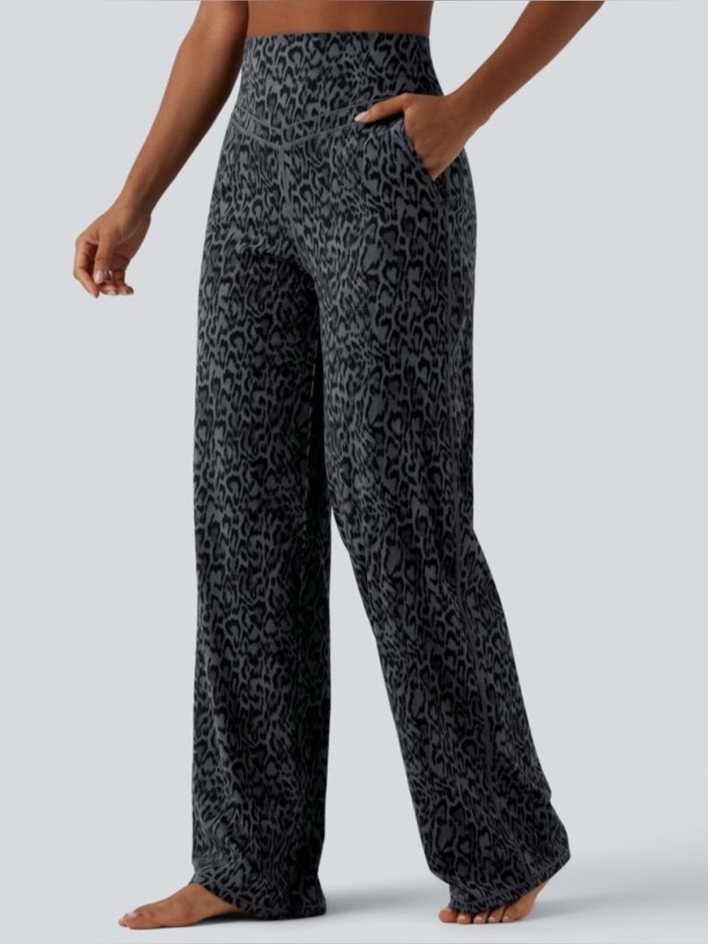 Halara UltraSculpt Shadow Leopard Print High Waisted Tummy Control Pants
